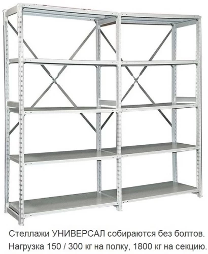 Стеллаж металлический ТСУ 4 (2000х1060х600) 7